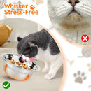 Tigelas elevadas para gatos, alimentador com suporte de madeira elevada com 3 tigelas de aço inoxidável, suprimentos de alimentação e rega para cachorros e gatos, acessórios